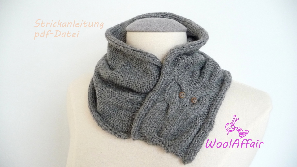 Knitting Pattern - Shawl Owl Design - No.107E