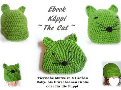 Häkelanleitung E- Book *The Cat - Die Mützenkäppi*