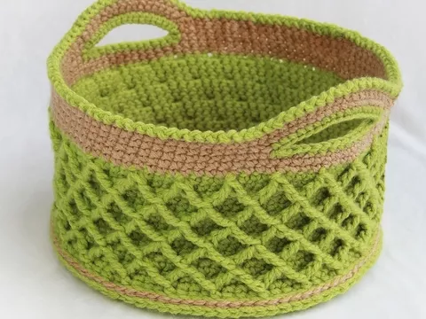 Crochet Pattern - Lattice Basket