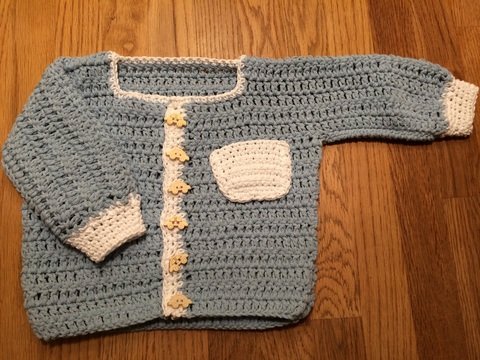 PDF-Häkelanleitung Babyjacke 3-6 Monate