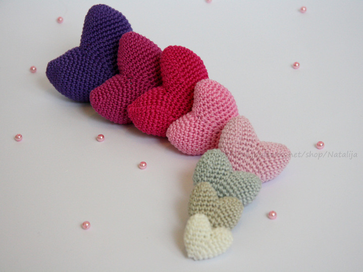 Häkelanleitung für Herz in 8 Größen - Schlüsselanhänger, Nadelkissen, Deko...