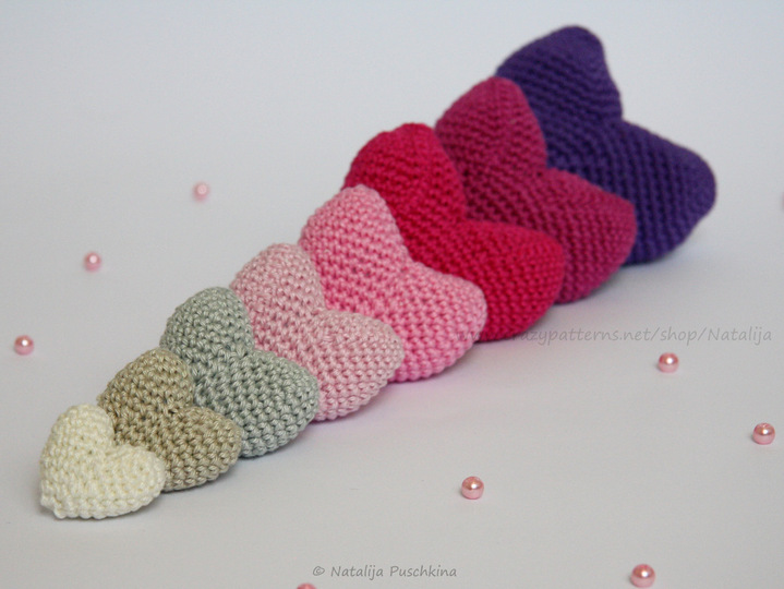 Häkelanleitung für Herz in 8 Größen - Schlüsselanhänger, Nadelkissen, Deko...