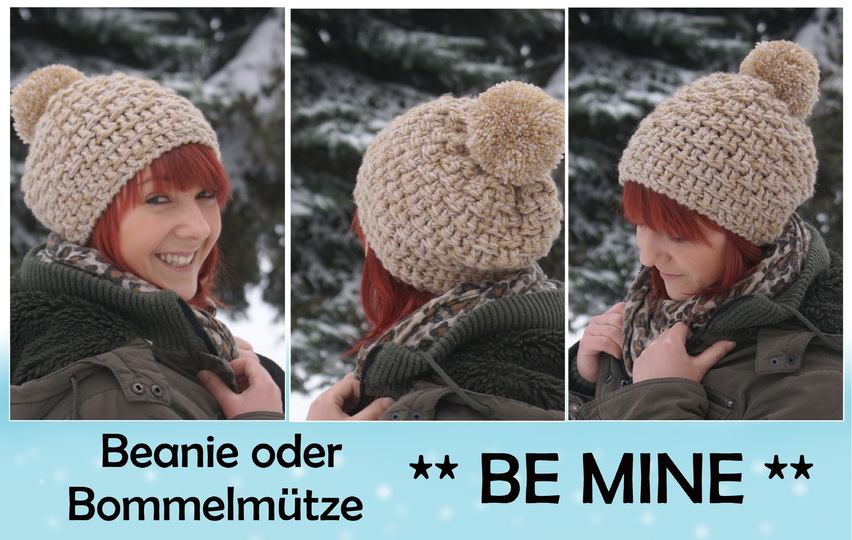 Be Mine - Bommelmütze oder Beanie für alle Größen, Kinder, Damen und Herren