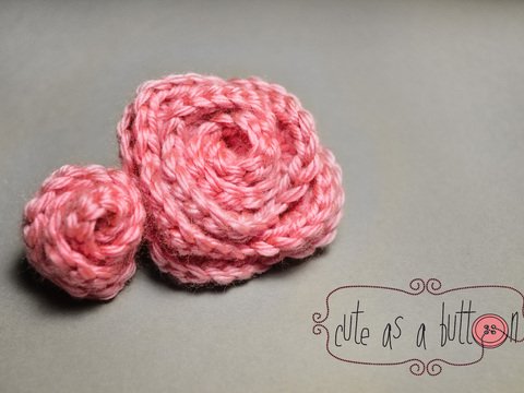 Cute as a button Rosen Häkelanleitung