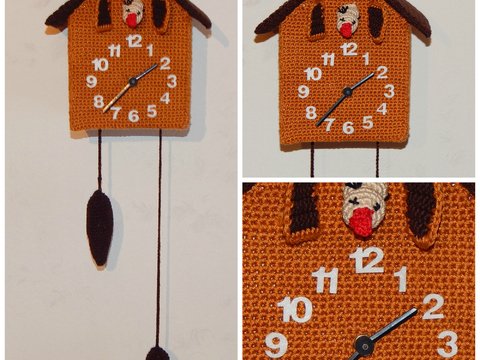 Häkelanleitung Kuckucksuhr mit echtem Uhrwerk