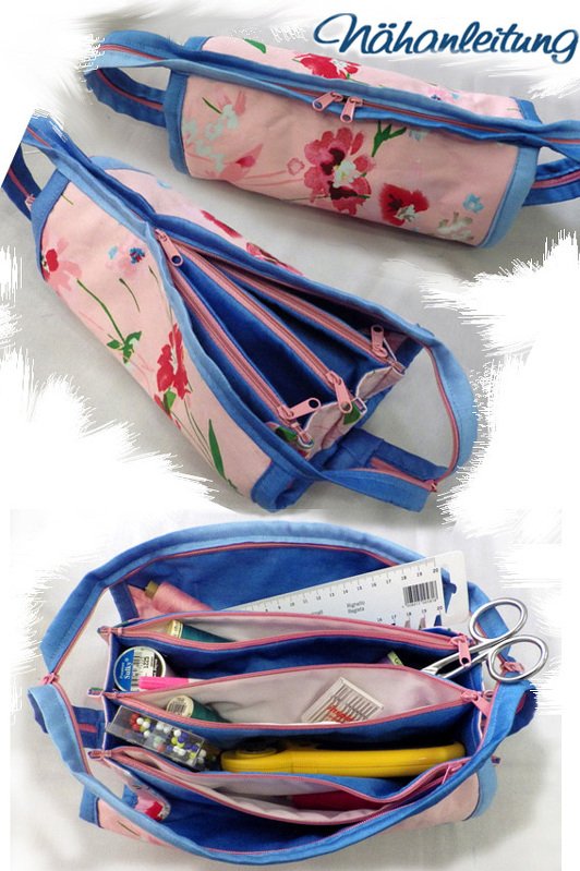 Nähanleitung für eine Fächertasche - Ziehharmonikatasche