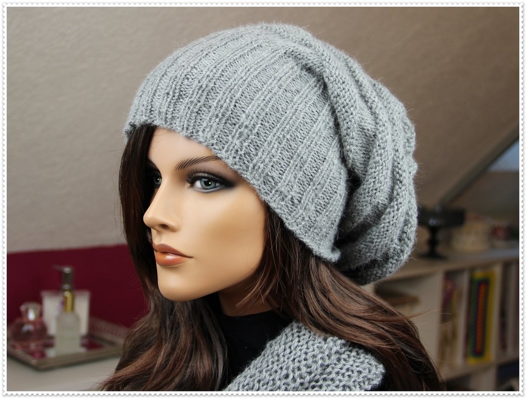 Modern Slouchy Hat with Scarf/Loop Scarf Pattern - Image 4