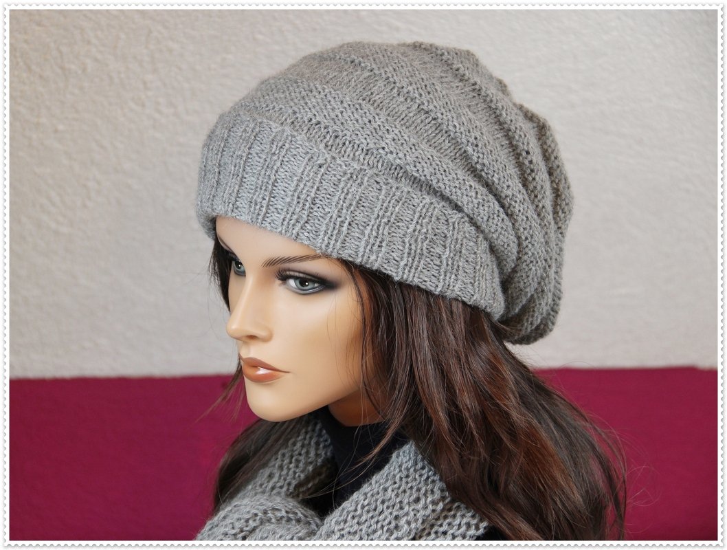 Moderne Sloucy-Mütze mit Schal - Strickanleitung - Bild 5
