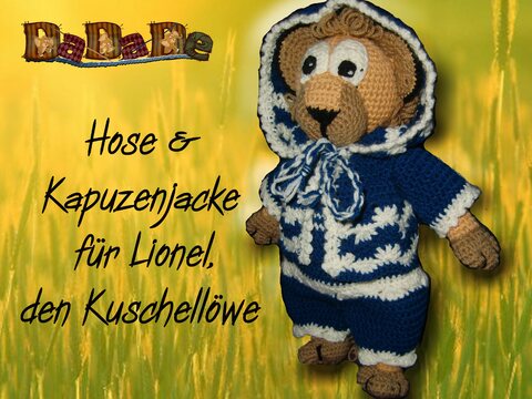 Hose und Kapuzen-Jacke  für den Kuschellöwen Lionel