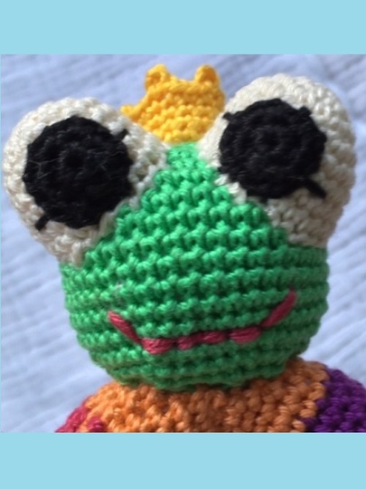 Greifring "Froschkönig" Baby Rassel häkeln