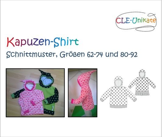 Kapuzen-Shirt, Größen 62/68/74 und 80/86/92