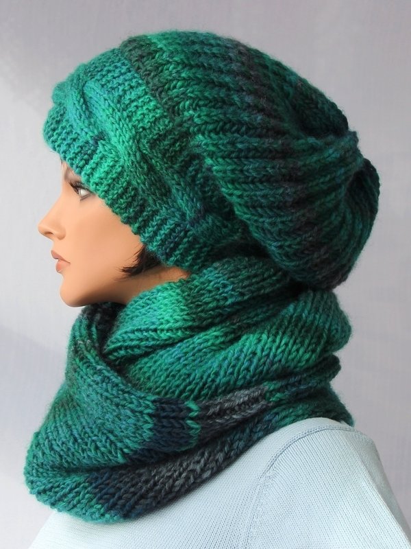 Winterset: Mütze + Loop / Schal "Andrea" - Strickanleitung - Bild 2