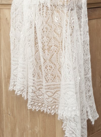 "Cecilia" - Brautstola aus feinem Lacegarn