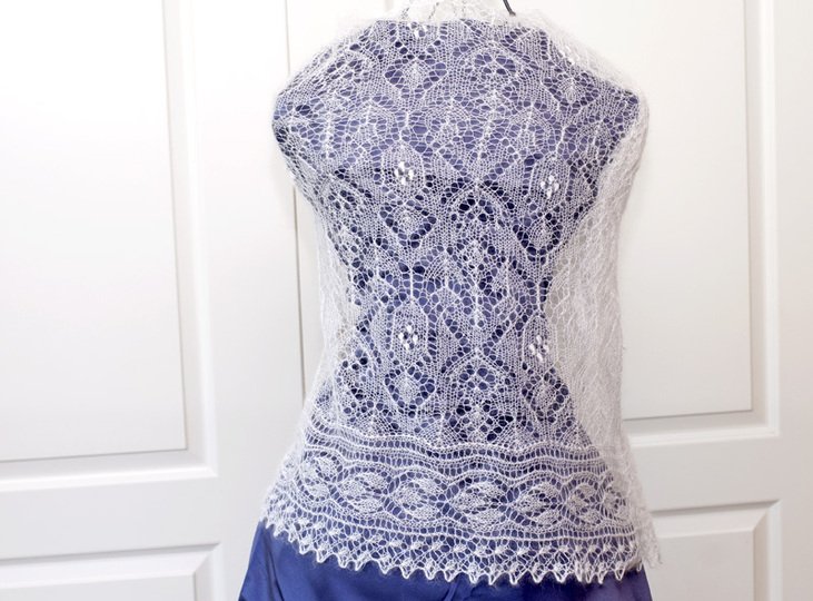 "Cecilia" - Brautstola aus feinem Lacegarn