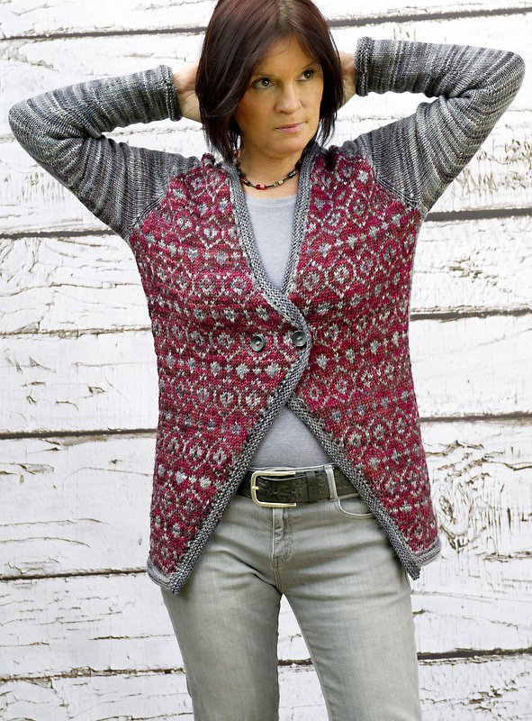 "Valentina" - Strickjacke mit Einstrickmuster - Bild 3
