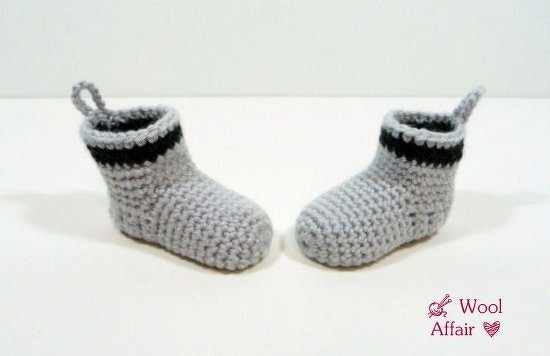 Häkelanleitung - Häkel-Stiefelchen Größe 18 - 22 - No.37