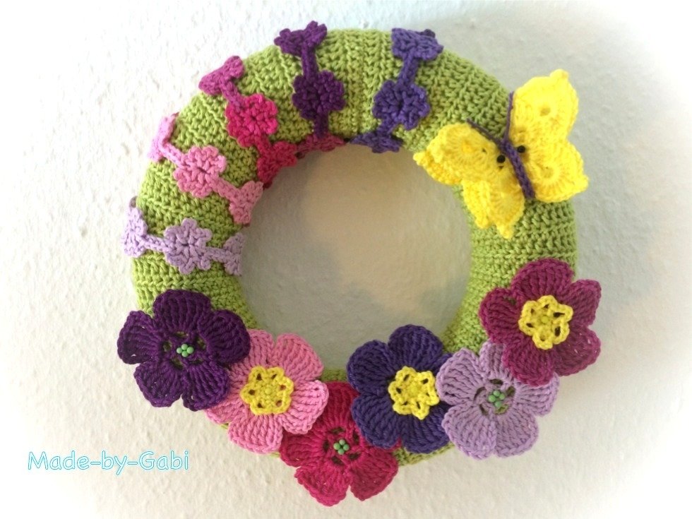 Häkel-Anleitung Türkranz "Endlich Frühling"