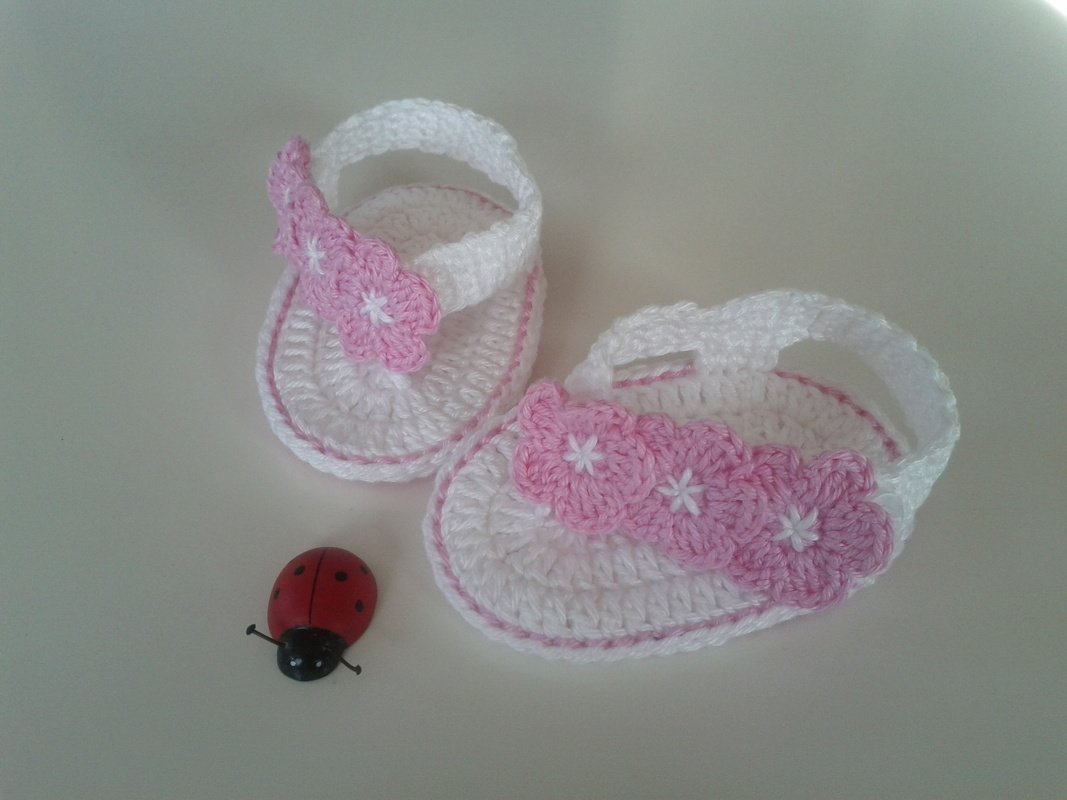 Häkelanleitung Sparset Nr.9 Flip-Flops / Haarband - Bild 2