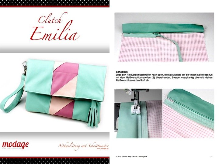 Handtasche Clutch "Emilia"