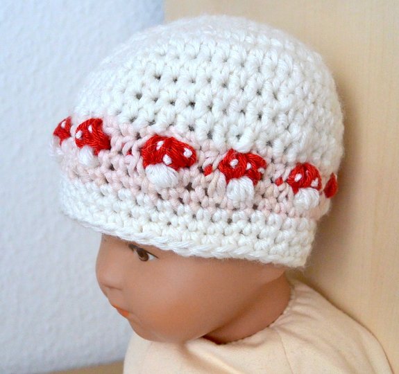 Anleitung: "Kinder-Pilzset" M&uuml;tze 0-12 Monate