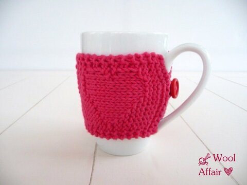 Strickanleitung - Tassenwärmer "Herz" DIY - No.47