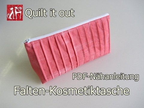 Nähanleitung Falten-Tasche Zipper Tasche Federmäppchen