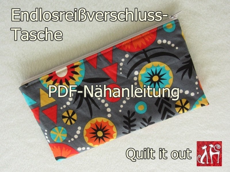 Nähanleitung Endlosreißverschluss Tasche
