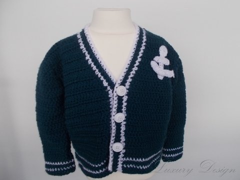  Häkelanleitung Kinderjacke 12 Monate bis 4 Jahre  Sylt No.4