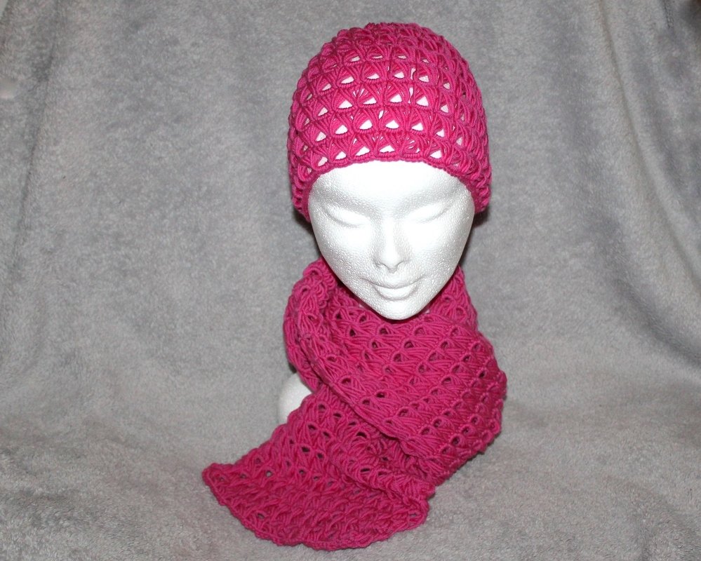 Häkelanleitung Frühlingsmütze und Schal im Set drei Größen - Bild 2