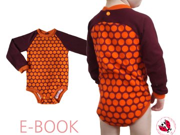 Raglan-Body *Smartie* Gr. 56-98 Nähanleitung -Schnittmuster A4 & Beamer