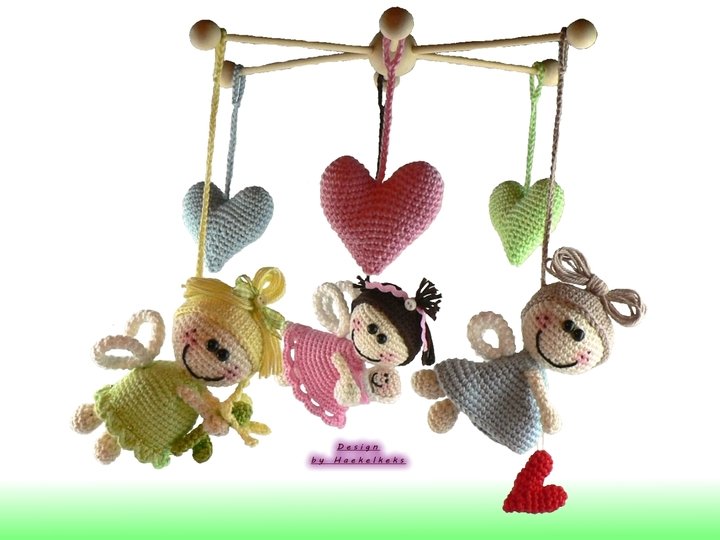 Schutzengelchen Mobile -- Häkelanleitung von Haekelkeks®