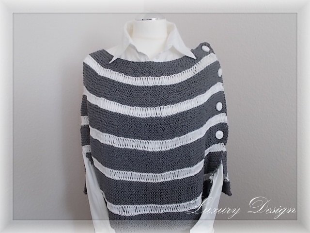 Strickanleitung Poncho in Größe S - XXXL Luxury Design No. 18