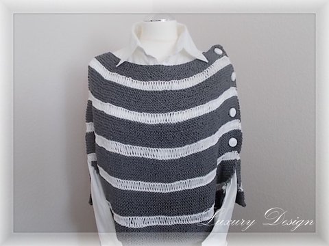 Strickanleitung Poncho in Größe S - XXXL Luxury Design No. 18