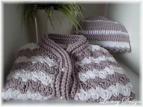 Häkelanleitung für Babyjacke & Mütze 3-12 Monate Spring Set No.1 