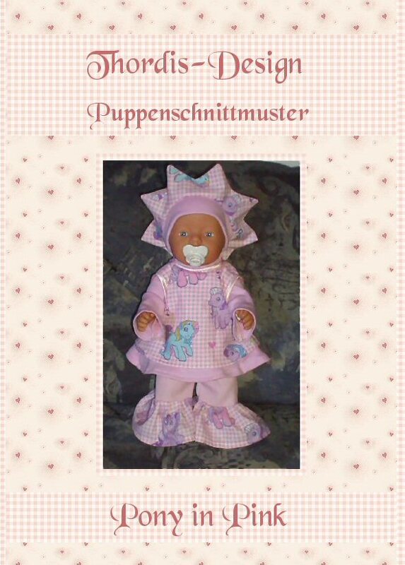 4 Schnittmuster für Puppen - Pony in Pink