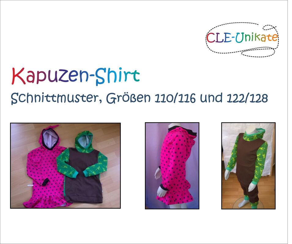 Kapuzen-Shirt, Größen 110/116 und 122/128