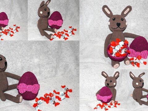 Häkelanleitung Osterhase mit befüllbarem Osterei