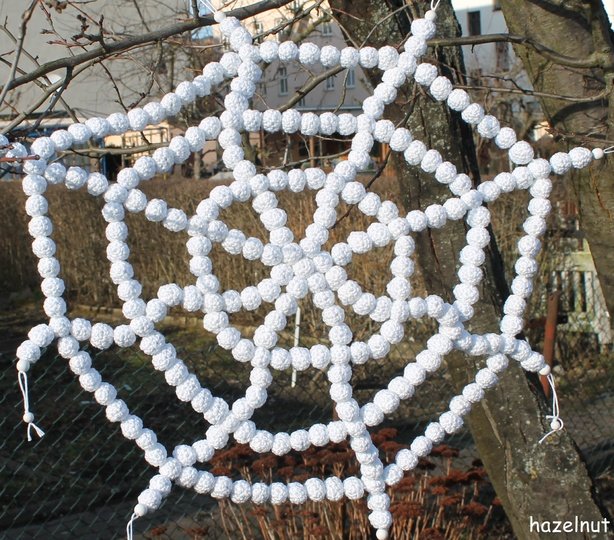 Häkelanleitung Spinnennetz