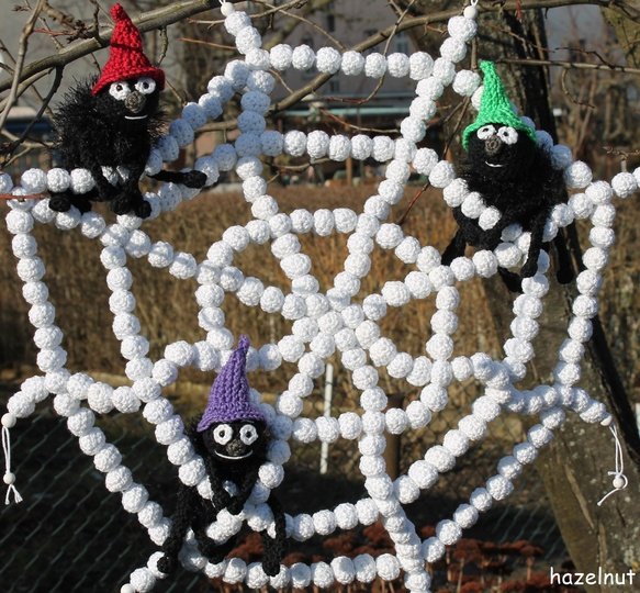 Häkelanleitung Spinnennetz