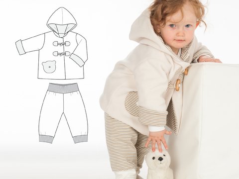 BRIO + LUCCA Babyset – Kapuzenjacke & Wendehose | PDF Schnittmuster