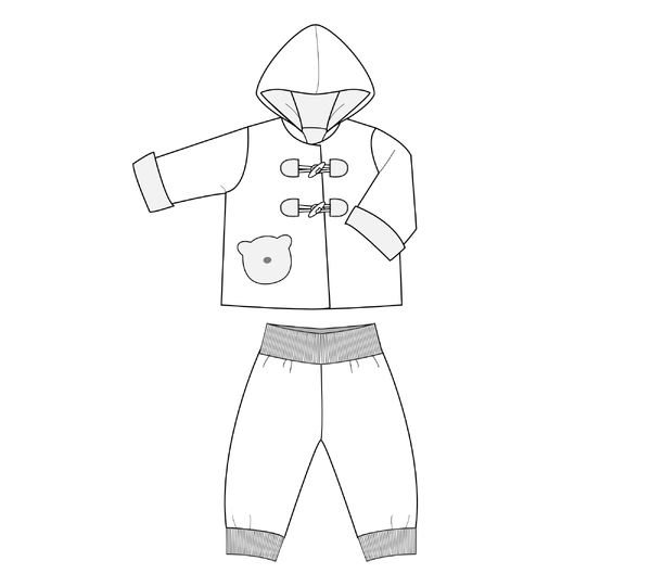 Baby Set BRIO & LUCCA – Jacke Wendehose Datei 62/68–98/104