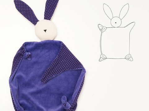 Sewing Pattern Soft Toy TONDINO PDF 3 in 1 Lovey Teether A4/US Letter