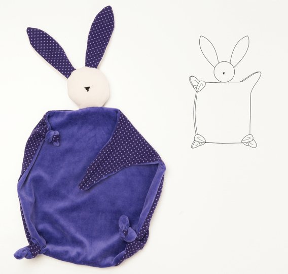 Sewing Pattern Soft Toy TONDINO PDF 3 in 1 Lovey Teether A4/US Letter