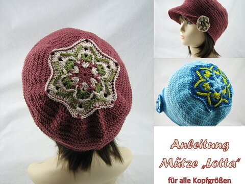 Häkelanleitung Mütze "Lotta" - für alle Größen