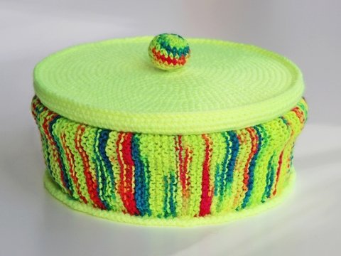 Leere Gummibärchen-Dose = Körbchen mit Deckel