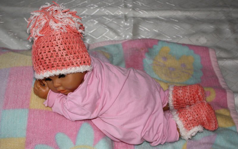 Baby Set Mütze und Schuhe