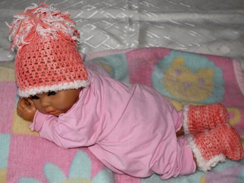 Baby Set Mütze und Schuhe