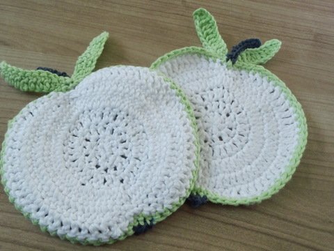 Häkelanleitung Apfel Applikation