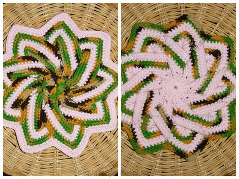 Topflappen 'Blume' - Kostenlose Häkelanleitung