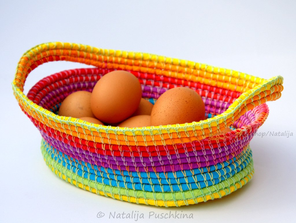 Buntes Körbchen für Frühling oder Sommer - Häkelanleitung - Bild 3